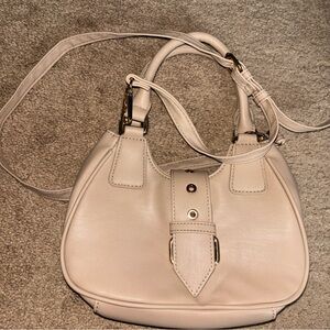 Forever 21 Cream Leather Shoulder Bag